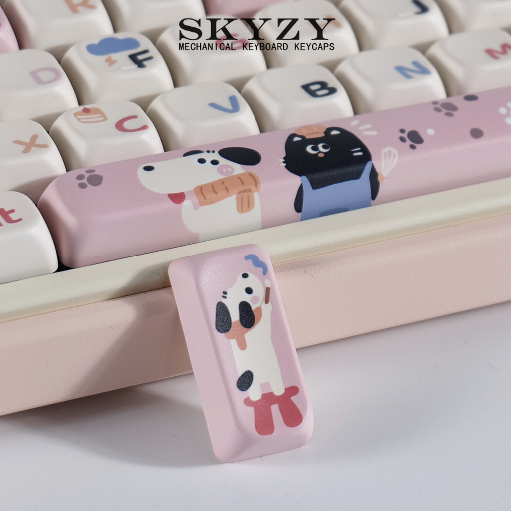 Chó Mèo Nhà Keycaps Soa Profile Cô Gái Dễ Thương PBT Dye Sub Bàn Phím ...