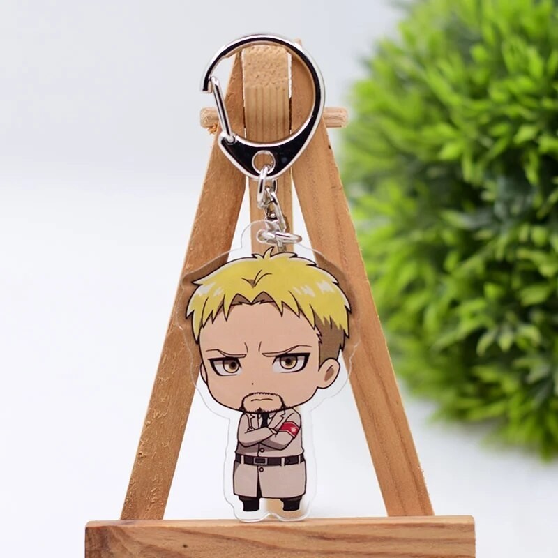 Móc khóa Attack on Titan Erwin Hange LEvi Eren Army Mikasa Jean Sasha 24 Phụ kiện trang trí túi xách Balo