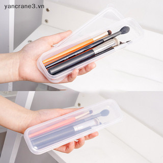 {Yan3} Dụng cụ sắp xếp cọ trang điểm trong suốt có nắp Hộp đựng bút chì lông mày dành cho nữ di động Dụng cụ trang điểm {yancrane3.vn}