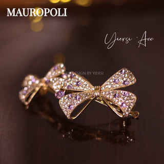 Mauropoli [Sẵn Sàng] Kẹp Tóc Nơ Cao Cấp Tính Khí Đầu Sau Lò Xo Kẹp Tóc Nửa Miếng Kẹp Tóc Đĩa Tóc Ngang Mũ Đội Đầu