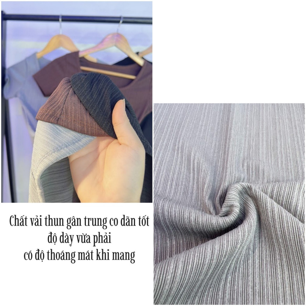 BARE_(Có size) Đầm hai dây nữ form ngắn xòe nhẹ kèm quần trong chất thun gân trung mềm mát phong cách đơn giản - Đ017
