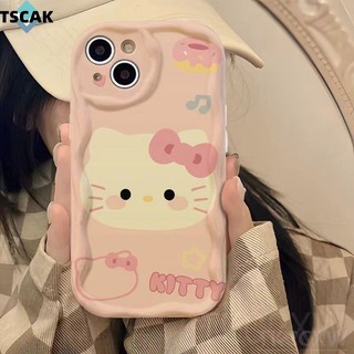 Ốp Điện Thoại Mèo Katie Sáng Bóng Cho iPhone 15 14 13 12 11 Pro Max 15 Plus 14 Plus Cặp Đôi Hoạt Hình Đáng Yêu Mèo Con Vỏ Mềm