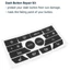 FANIELLAPOWELL Bộ sửa chữa nút Dash AC, Nhãn dán nút AC PVC chắc chắn hơn, Thiết kế nâng cấp Nhãn dán viền bên trong ô tô màu đen mờ Tương thích với BMW 5 Series 2009-2015