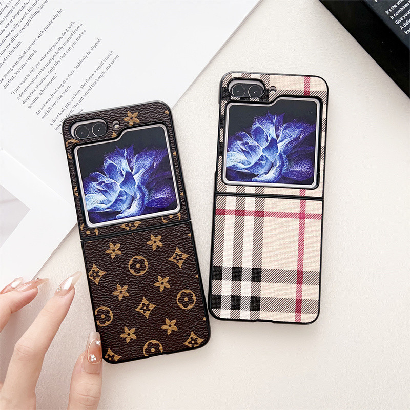 Họa Tiết Retro Mỏng Samsung Galaxy Z Flip 5 Z Flip 4 Z Flip 3 Da PU Vỏ Điện Thoại Da Mềm Ốp Lưng Flip5 Flip4 Flip3