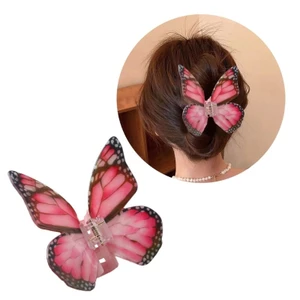 Yoo Mùa Hè Bướm Tóc Acrylic Vuốt Tóc Thời Trang Kẹp Tóc Thanh Lịch Phụ Kiện Tóc Bé Gái Trang Trí Tóc Cho Wome