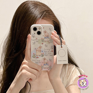 Cute rabbit Phone case for IPhone17 16 15 14 13 12 11 X Xs Xr 7 8 Plus Pro Max Anti Drop wrinkle Soft Back Cove JKP