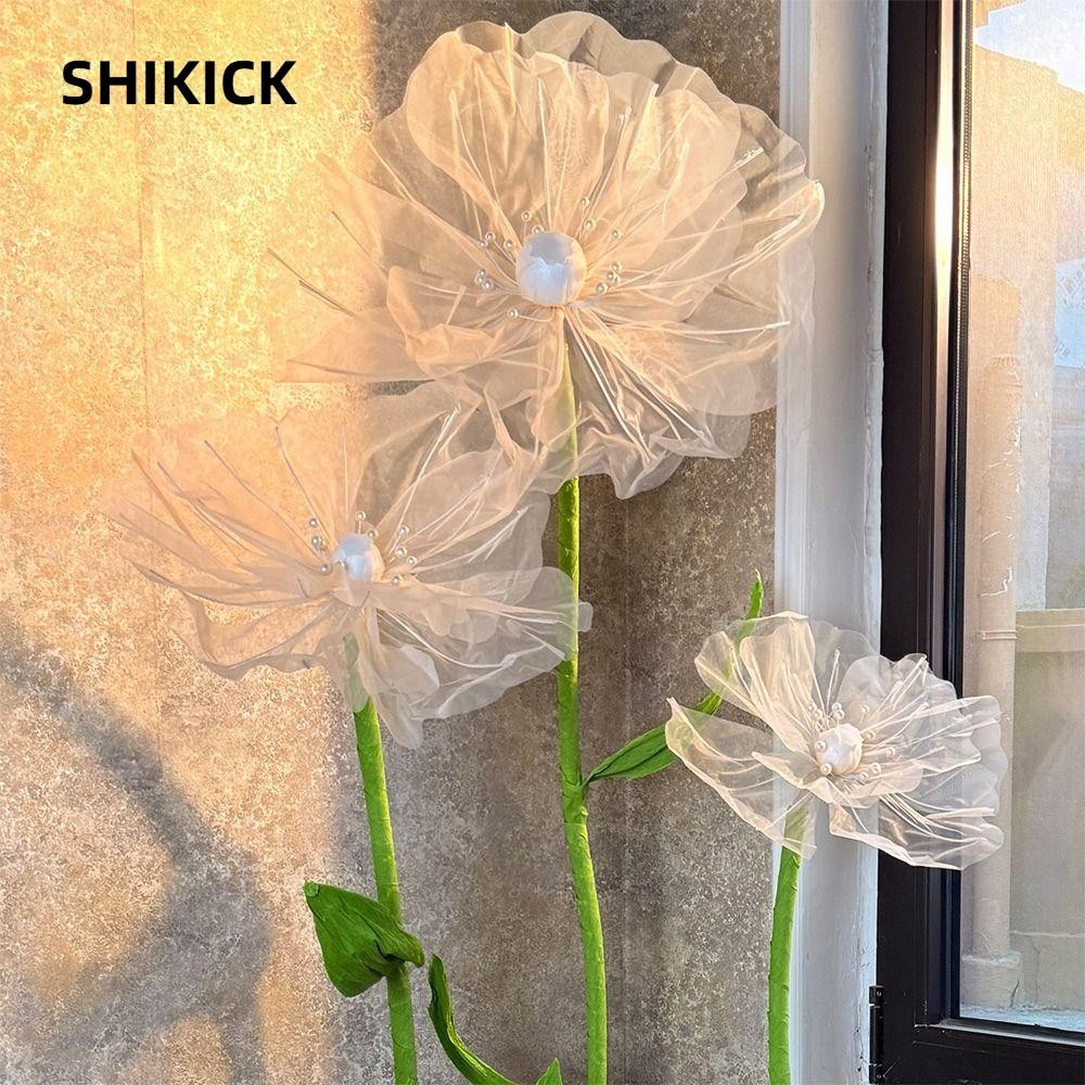 Shikick Hoa mô phỏng lớn, Hoa giả lớn rỗng, Màn hình cửa sổ Gạc treo 40 ...