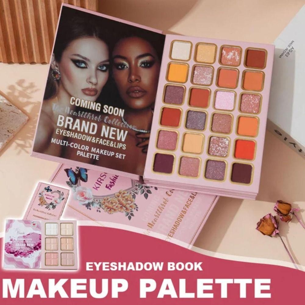 Sách Bảng Trang Điểm AMBU, Bộ Trang Điểm Sách Làm Đẹp Lâu Dài Highlighter, Sách Phấn Mắt Đa Năng Mờ