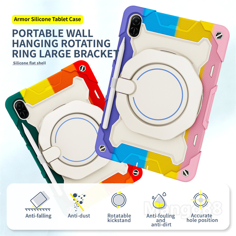 Ốp Lưng Cho Honor Pad X8A 11inch 2024 X8A Máy Tính Bảng Trẻ Em Bảo Vệ Cầm Tay An Toàn 360° Vỏ xoay Chống sốc