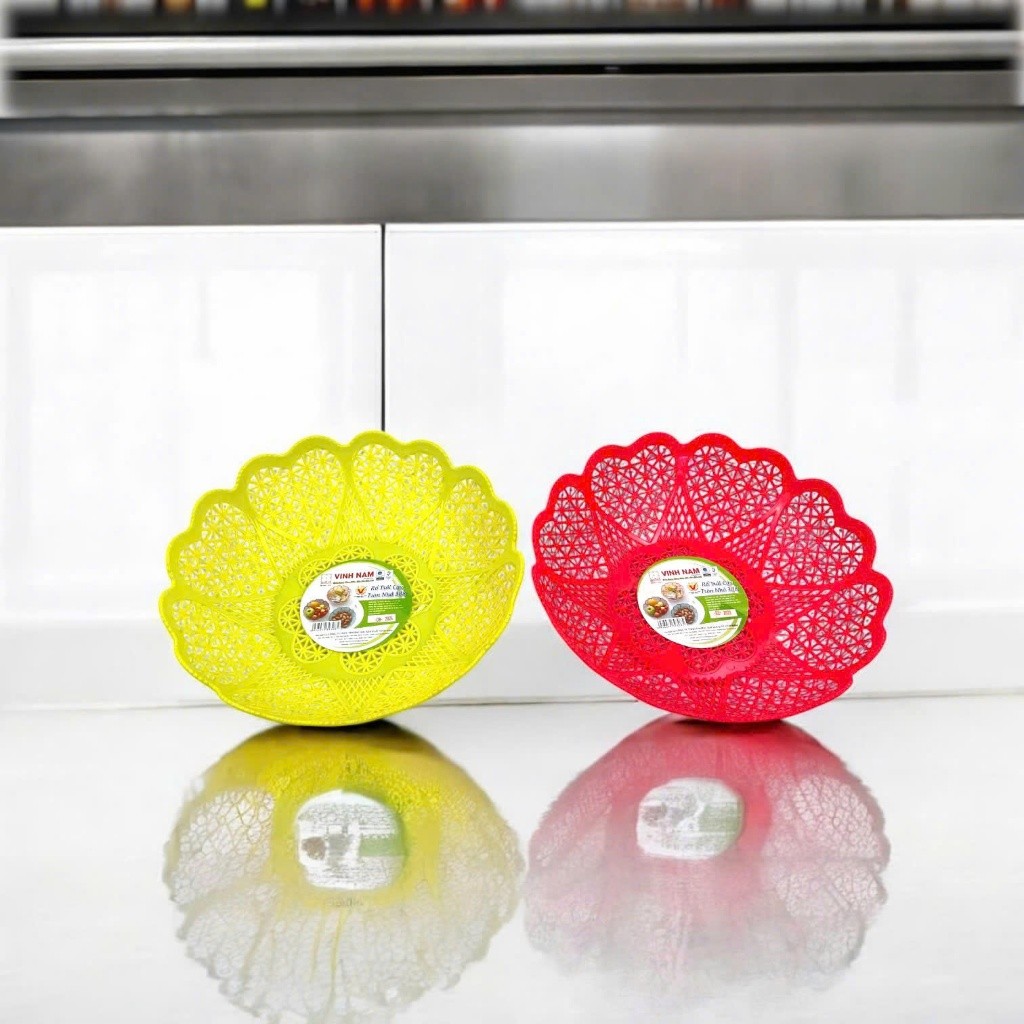 Rổ Trái Cây Tròn Nhỏ Vinh Nam Plastic Dùng Đựng Thực Phẩm Trái Cây An Toàn Tiện Lợi Size 36 Mã 308