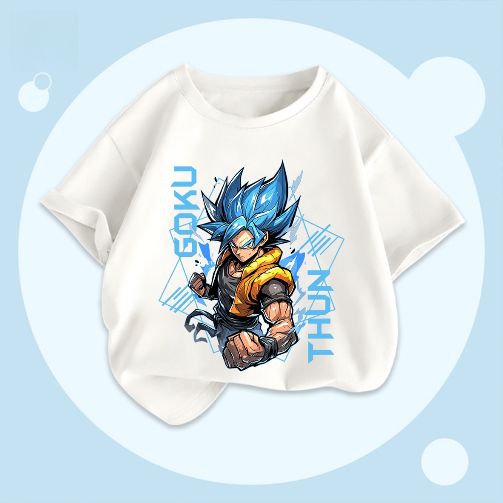 Áo thun trẻ em Dragon Ball - In hình hoạt hình dễ thương, thời trang thoải mái cho bé trai và bé gái