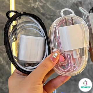 Hộp đựng cáp sạc tai nghe trong suốt, Hộp đựng tai nghe, Túi lưu trữ tai nghe USB nhỏ gọn tiện lợi