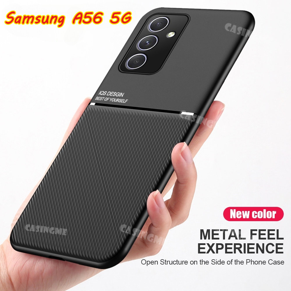 Dành Cho Samsung A56 5G 2025 Ốp Điện Thoại Ô Tô Từ Tính Giá Đỡ Da Cho Samsung Galaxy A56 A16 A26 A36 SamsungA56 A 56 56A 4G 5G Ốp Lưng Silicon Chống Sốc