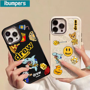 ibumpers Ốp Lưng IPhone Graffiti Shark Drew House Họa Tiết Ốp Điện Thoại Silicon Mềm Sang Chảnh Chống Bẩn Chống Sốc Cho IPhone 16 15 14 12 13 11 Pro Max IP 7 8 Plus X XS XR