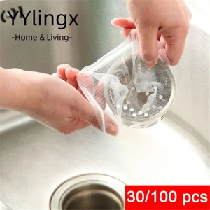YYlingx 30 / 100 Túi Lọc Rác nylon Dùng Một Lần Cho Bồn Rửa Chén