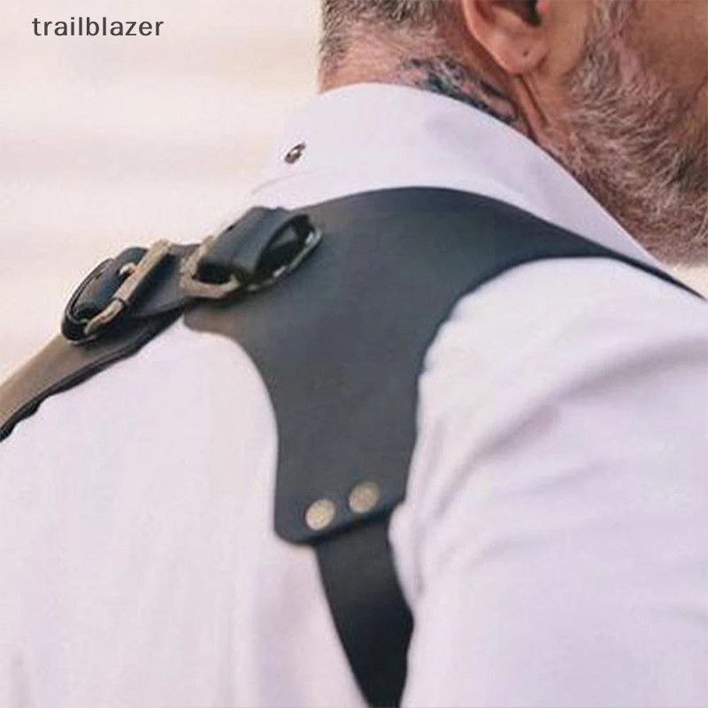 Trailblazer Nam Suspender Thắt Lưng Thời Trang Nam Suspender Dây Treo Dây Da Mới