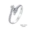 Bamoer 925 Sterling Sliver Nhẫn Rồng Cuộn Thiết Kế Tinh Tế Trang Sức Thời Trang Quà Tặng Cho Nữ SCR1018-E