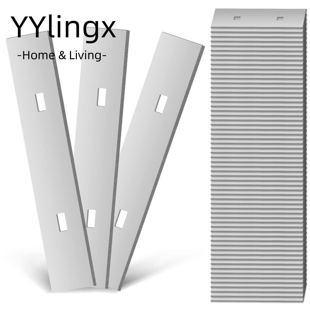 YYlingx  60 Lưỡi dao cạo, Lưỡi dao cạo trắng bằng thép không gỉ, Chắc chắn và bền bỉ 3,98 * 0,7 Inch Lưỡi dao cạo Dụng cụ làm sạch sơn