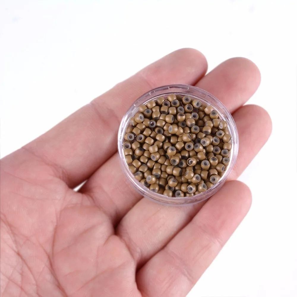 LACYES 1000 Chiếc Nhẫn Nano Silicon, Nhẫn Tóc Quyến Rũ Nhẫn Đồng Có Silicon, DIY Micro Hạt Dụng Cụ Nối Dài Tóc Dreadlock Lót Hạt Tóc Salon