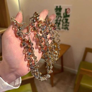 Dây đeo điện thoại lưng chéo nữ pha lê kim cương, dây dài điều chỉnh, đeo tay chống thất lạc