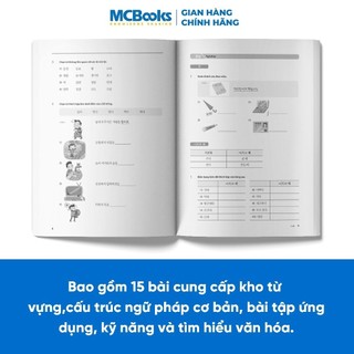 Sách - Tiếng Hàn Tổng Hợp dành cho người Việt Nam Sơ Cấp 2 (giáo trình đen trắng và sbt)