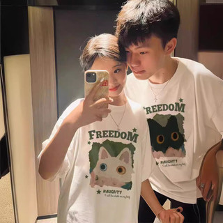 Áo thun ngắn tay nam nữ cotton nguyên chất áo cổ tròn phong cách mùa hè