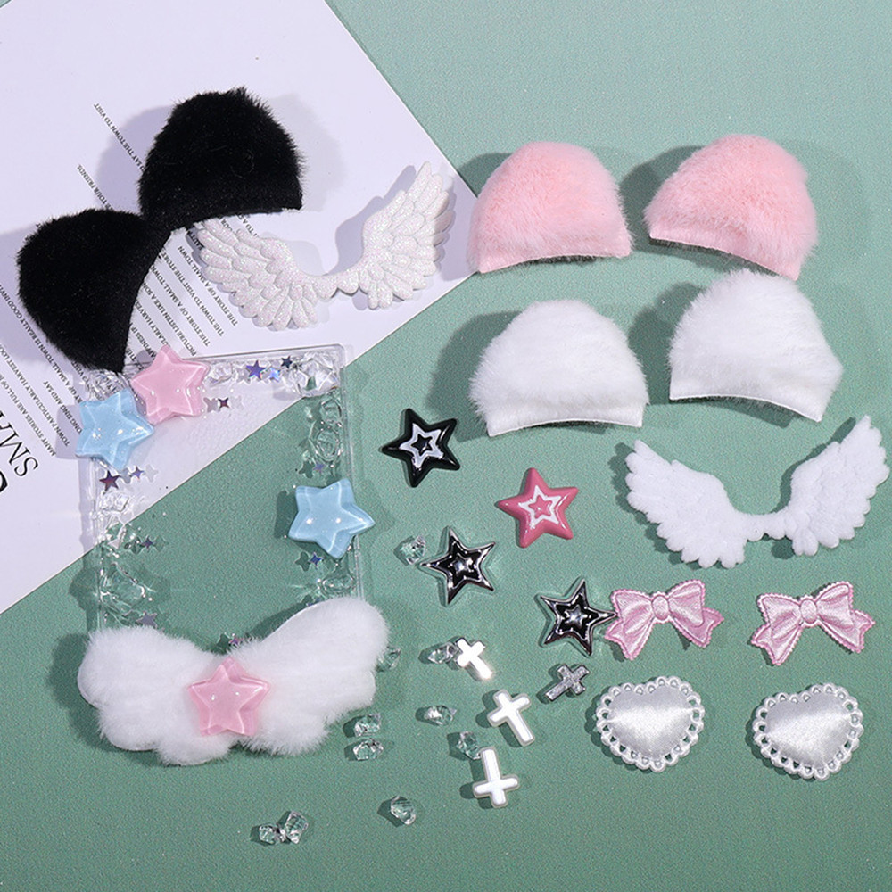 Diy Sang Trọng Cánh Phụ Kiện Thẻ Bao Bì Trang Trí Bao Bì Tai 4 / 6 CÁI Chất Liệu Handmade