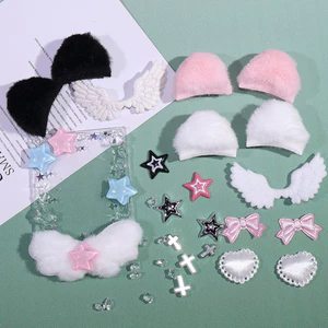 Diy Sang Trọng Cánh Phụ Kiện Thẻ Bao Bì Trang Trí Bao Bì Tai 4 / 6 CÁI Chất Liệu Handmade