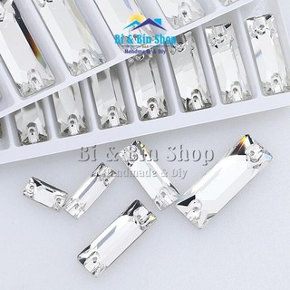 Đá Kết Pha Lê Chữ Nhật Dài Dùng Trang Trí, Đính Kết Trang Phục, Làm Phụ Kiện Thời Trang