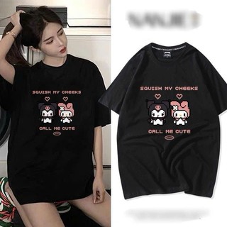 Áo Thun phông nam nữ chất cotton su cổ tròn form rộng cute