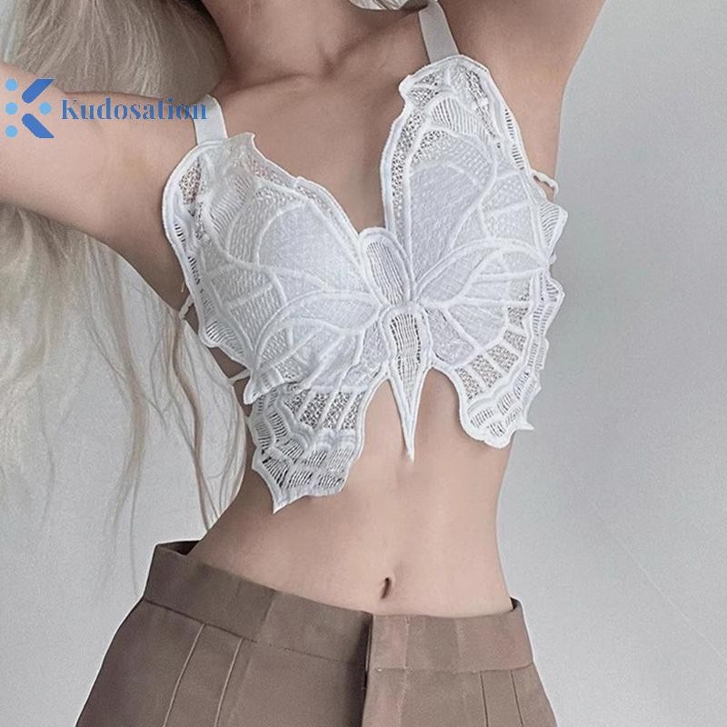 Kudosation Người Phụ Nữ Gợi Cảm Bướm Rỗng Ren Áo Lót Chống chói Lưng Tất Cả Trong Một Bralette Hoa Áo Braiere Đẹp