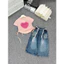 set áo crotop kèm quần đùi jean cao cấp cho bé gái size đại 10-37kg, áo kèm quần short jean