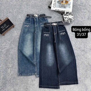 30-37kg Quần bò ống suông Min size đại cho bé gái