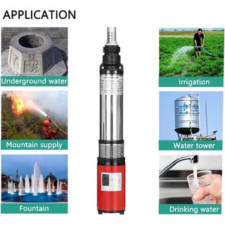 Máy Bơm Nước Năng Lượng Mặt Trời 12V/24V, Bơm Chìm Giếng Sâu, Cho Gia Đình & Tưới Tiêu Nông Nghiệp, Chất Lượng Cao