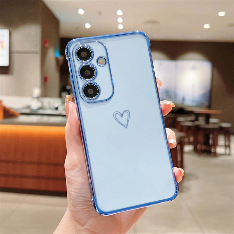 Ốp Điện Thoại Silicon Mềm Mạ Điện Sang Trọng Cho Samsung Galaxy S24 S23 Ultra S24 Plus S21 S20 S23 FE