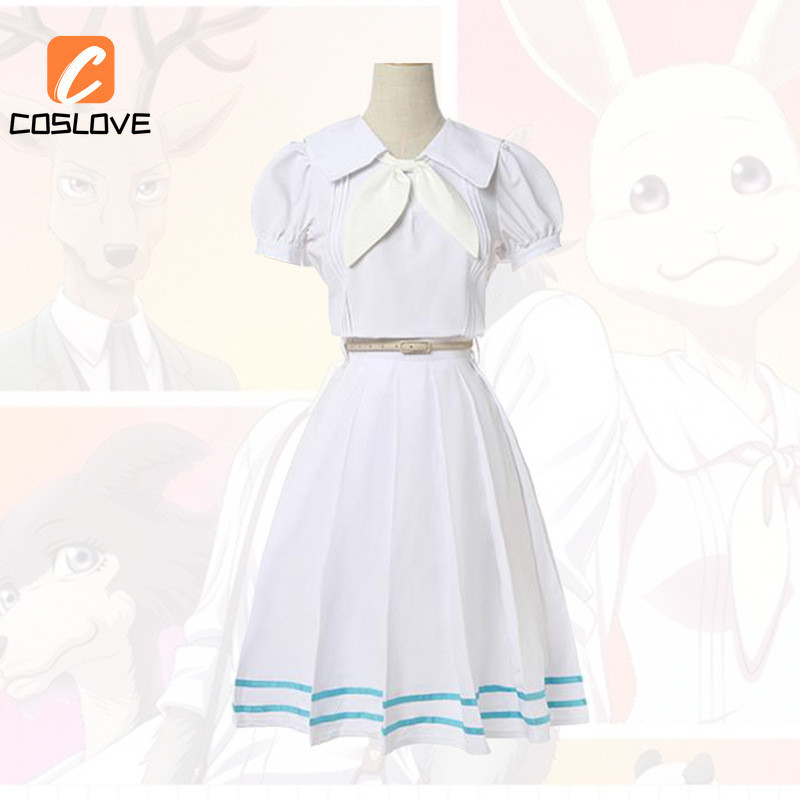 Anime BEASTARS Legoshi Hal Cosplay Trọn Bộ Đầm Phù Hợp Với Người Lớn Váy Hàng Ngày Màu Trắng Đảng Biểu Diễn Trang Phục Đồng Phục