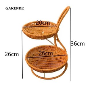 Garende Hai Lớp Giỏ Chứa Đồ Khay Phục Vụ Để Bàn Đồ Lặt Vặt Tổ Chức Trang Trí Giá Trái Cây Giỏ Trái Cây Cho Nhà Bếp Cho Sân