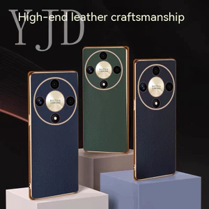Yjd Ốp Lưng Cho Honor X9b Da Màu Siêu Mỏng Mạ Điện Cạnh Chống Sốc Ốp Lưng Điện Thoại