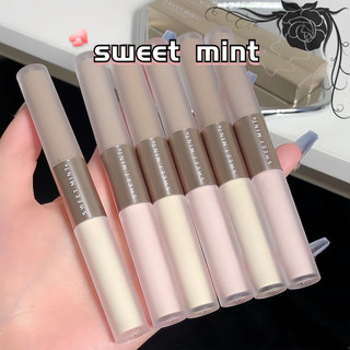 Sweet Mint Double Head Highlight Bronzer, Contour Brighten Complexion Sửa đổi đường viền mặt Nature Lasting Water Proof