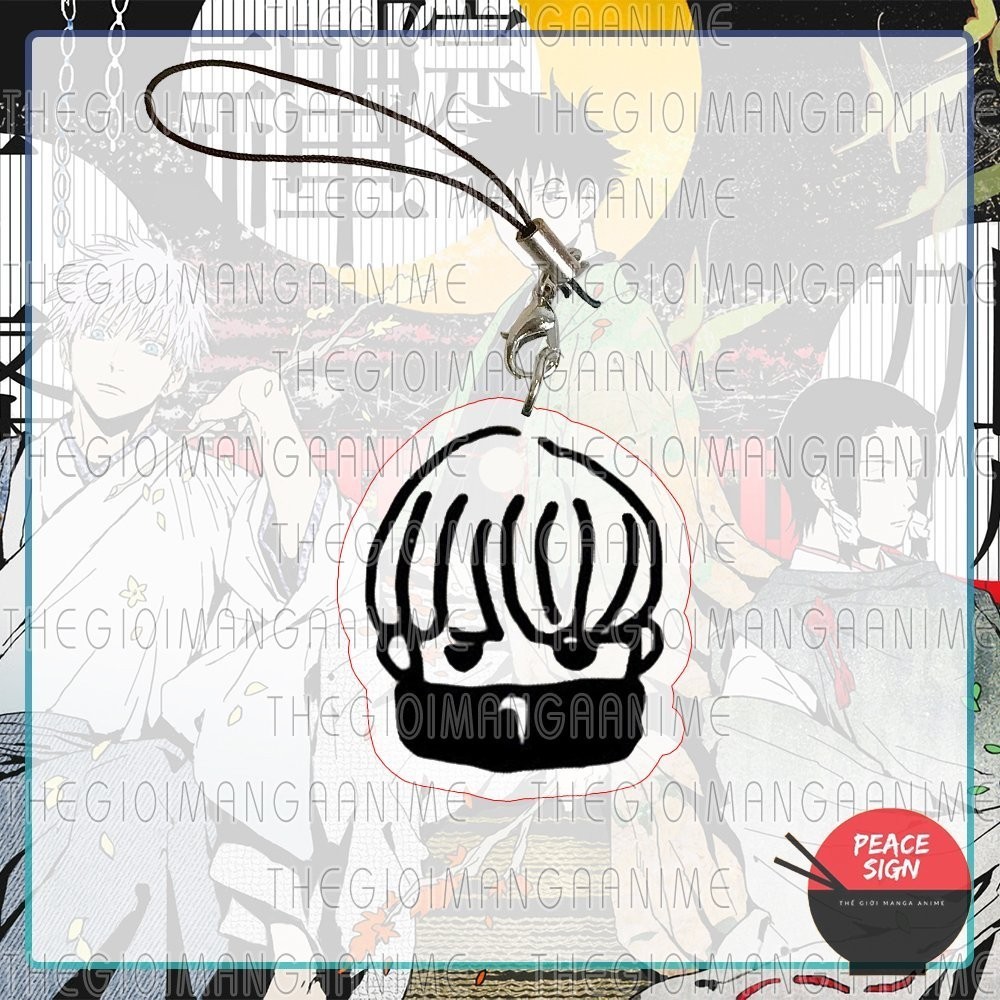 Móc dây treo điện thoại JUJUTSU KAISEN ver NGÁO in hình Chú thuật hồi chiến anime mica acrylic móc khóa dễ thương