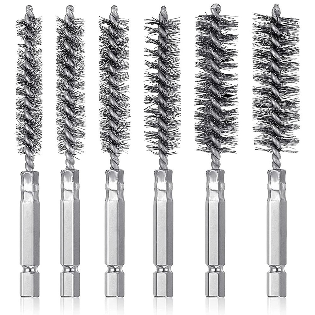 <WELV> Bàn chải làm sạch máy móc ống dây 8-19mm Dụng cụ đánh bóng rửa rỉ sét