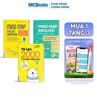 Sách - Combo Mindmap English Và Tự Học 2000 Từ Vựng Tiếng Anh Cơ Bản Kèm App Học Online