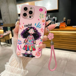 Màu Sắc Thời Trang Hoa Dây Điện Thoại Di Động Dây Dệt Da Co Giãn Dây Đeo Tay Cho iPhone Android Samsung Camera Móc Chìa Khóa