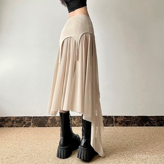 Váy dài chữ A dáng skinny, ruched, không thường xuyên, thiết kế 2024, phong cách cao cấp