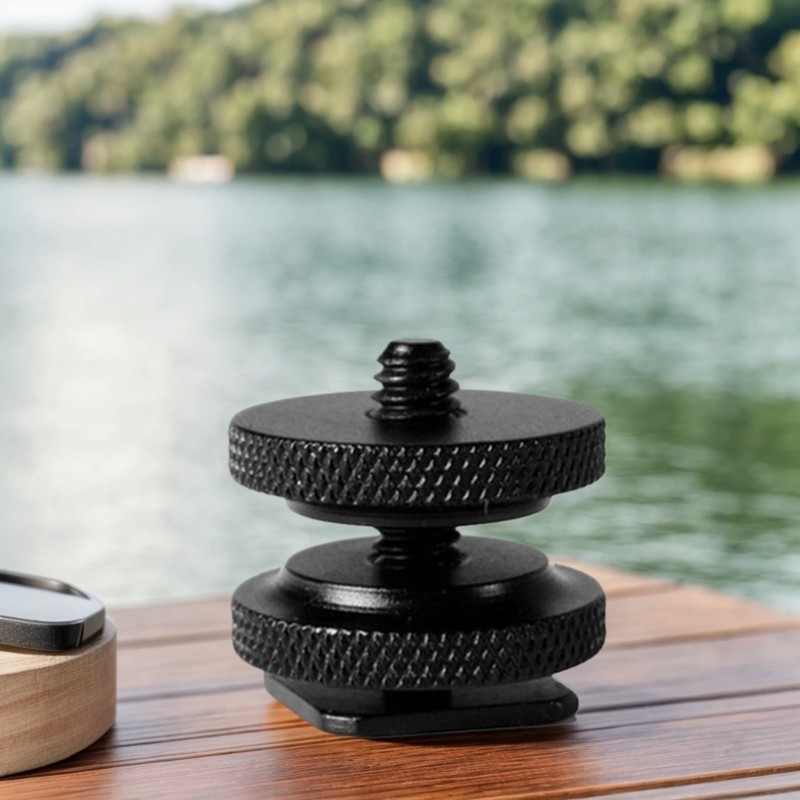 Kikin Double Nut Cold Shoe 1 4 Hot Shoe Mount Giá đỡ điện thoại Giá đỡ cho máy ảnh