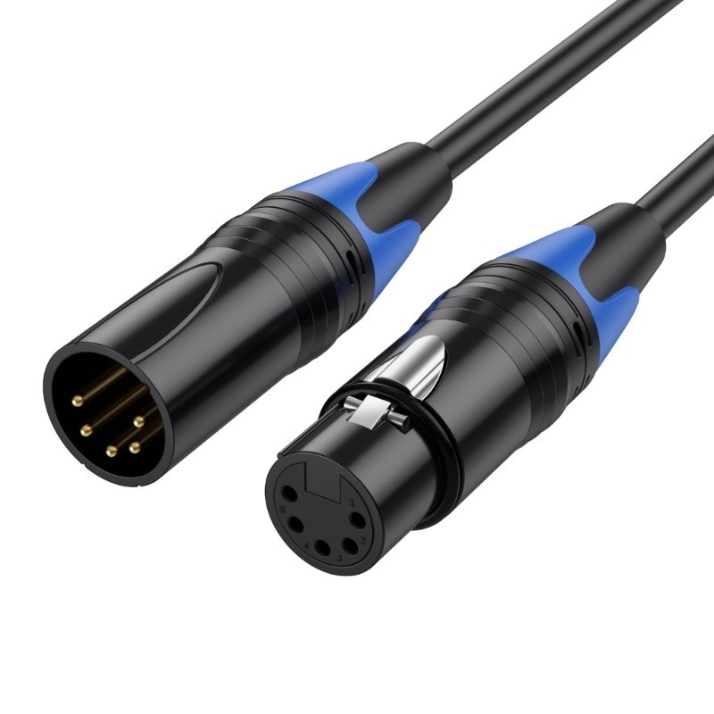 Cinnan DMX512 XLR 5 Pin Nam sang XLR 5pin Giao diện nữ Dây nối dài cáp DMX512