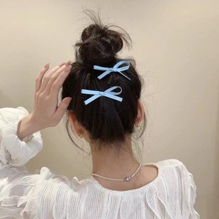 Kẹp Tóc Nơ Satin Nhiều Màu Xinh Xắn Cho Bé Gái