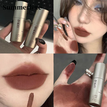 Khỏa Thân Nhung Nâu Đậm Matte Nhung Son Bóng Chất Lỏng Chống Thấm Nước Son Môi Màu Nâu Khỏa Thân Son Tint Bùn Trang Điểm Latte Cà Phê Môi Glaze Mỹ Phẩm