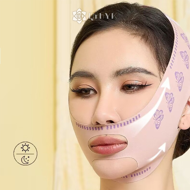 Qrhyk Mặt Thoáng Khí V Mặt Dây Cheek Nâng Lên Chống Nhăn Mặt nạ Mỏng Giảm Đôi cằm Chữ V Định Hình Mới