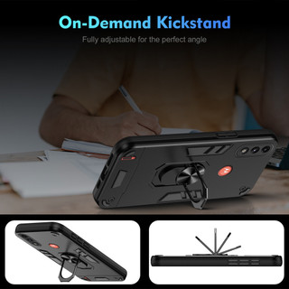 Dành Cho Motorola Moto E7 Power / E7i Power Case Có Chân Đế Vòng Metel Giá Đỡ Từ Tính Lưng Cứng Mềm TPU Edge Chống Sốc Chống Rơi Mỏng Bao